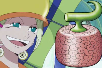 One Piece 66 Mikita has the Devil Fruit Named Slip Slip Devil Fruit.