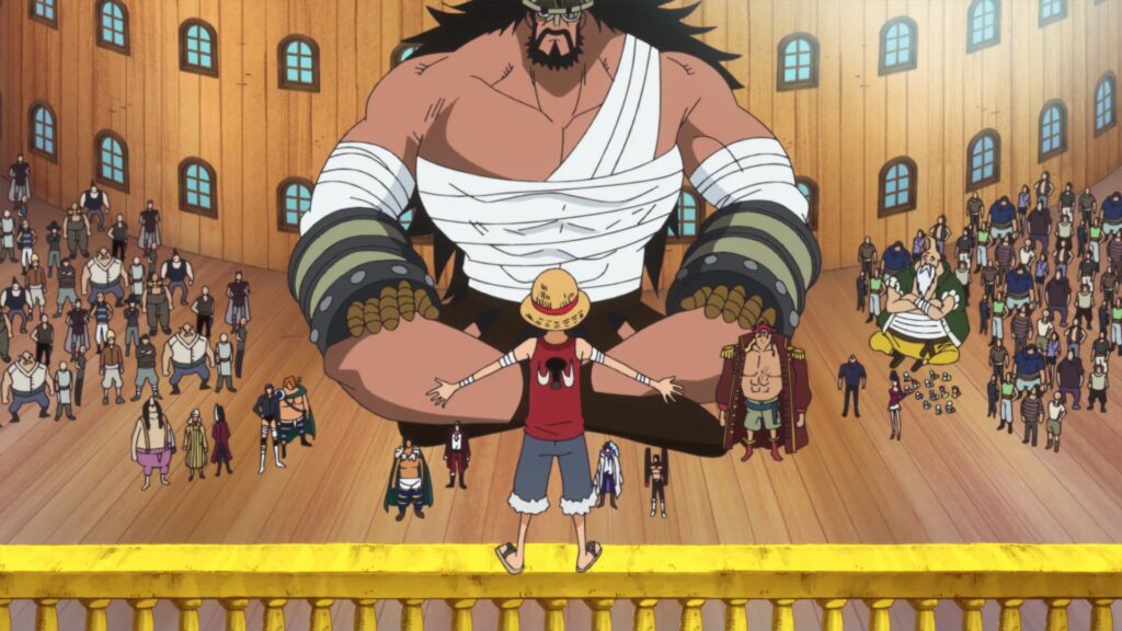 One Piece 750 The Grand Fleet consists of multiple pirate crews that fought together against Doflamingo on dressrosa.