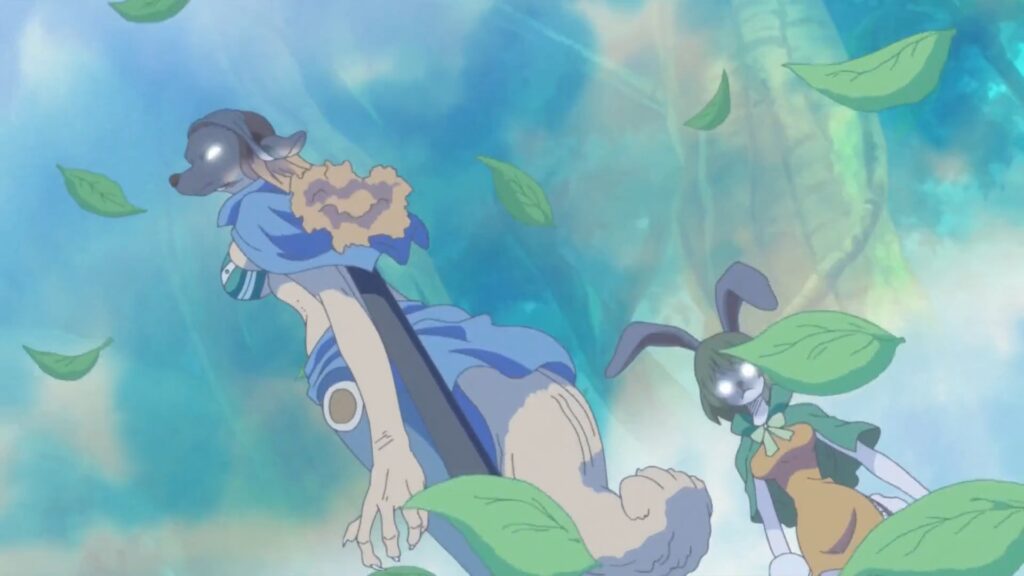 One Piece 756 The Minks are the inhabitants of Zou. They are human looking animals.