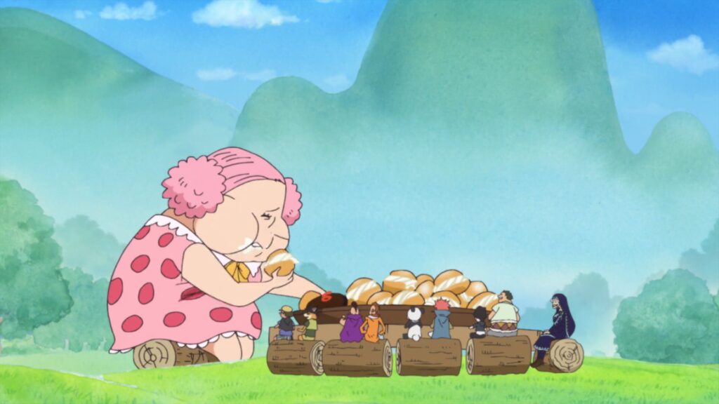 One Piece 831 Big Mom ate all her friends when she was young.