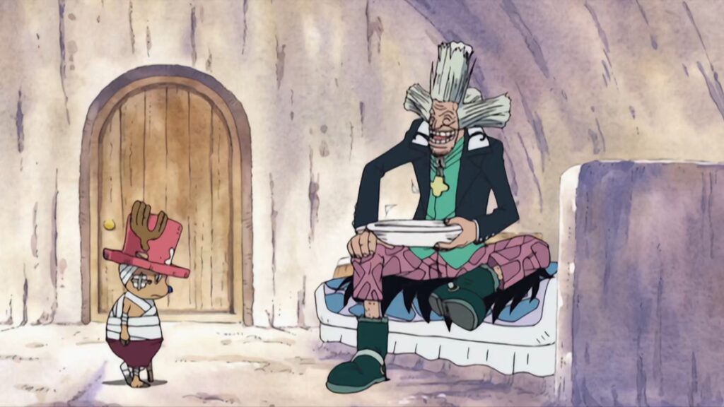 One Piece 86 Chopper tries to find a cure for the illness of Hiriluk.