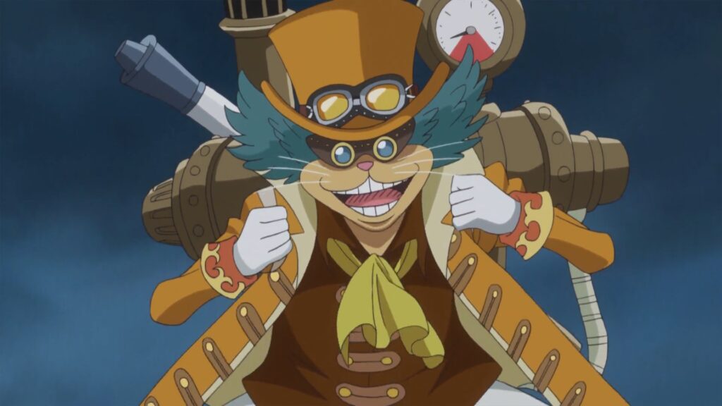 One Piece 880 Lindbergh is the scientist of the Revolutionary Army and an executive of the south army.