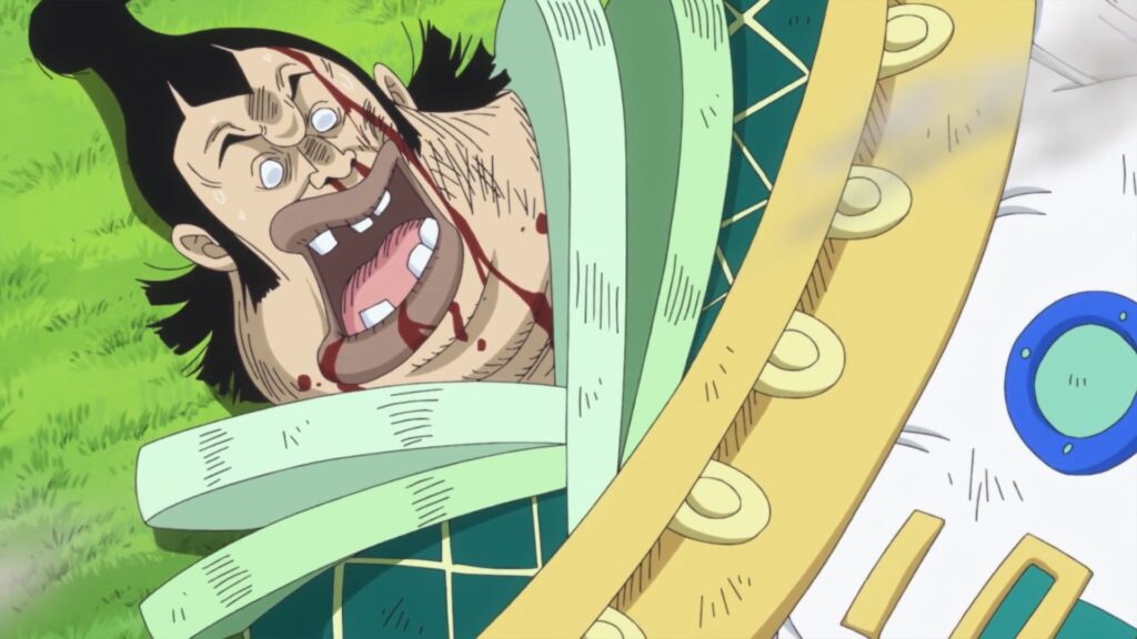 One Piece 888 Saint Charlos is the world noble that got punched by Luffy in Saboady.