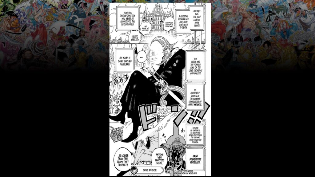 One Piece 888 Saint Figarlang Garling is the Leader of Holy Knights.