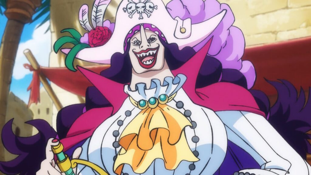One Piece 917 Catarina Devon is the leader of the 6Th Ship of the Blackbeard pirates.