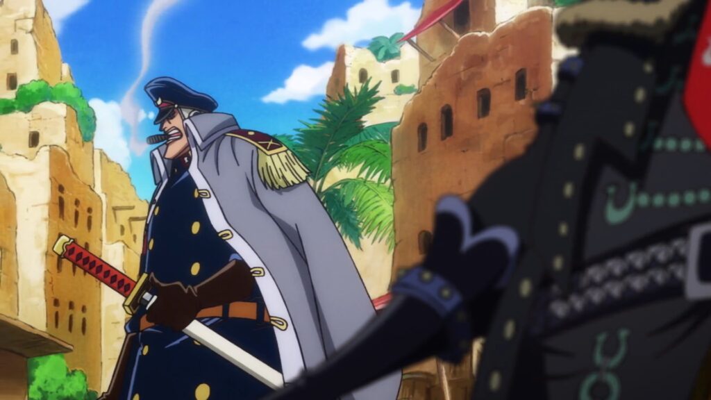 One Piece 917 Shiryu came from impel down. He joined the Blackbeard's crew as it was a perfect fit.