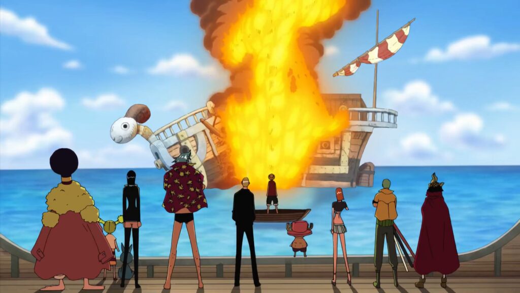 One Piece 233 When the Enies Lobby finished the time came for the Straw Hats to say goodbye to Going Merry.