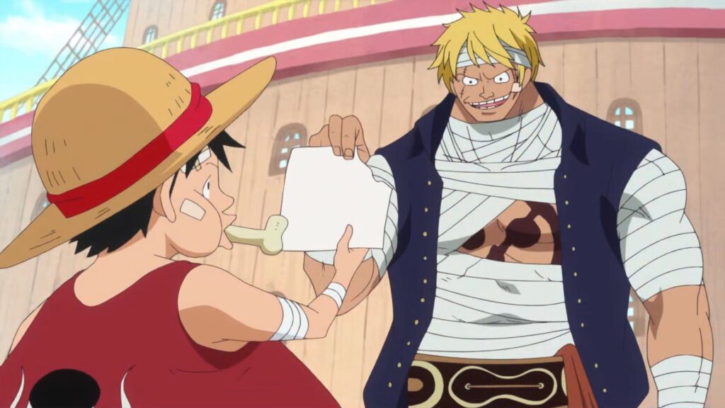 Bellamy the Hyena and Luffy in Episode 746
