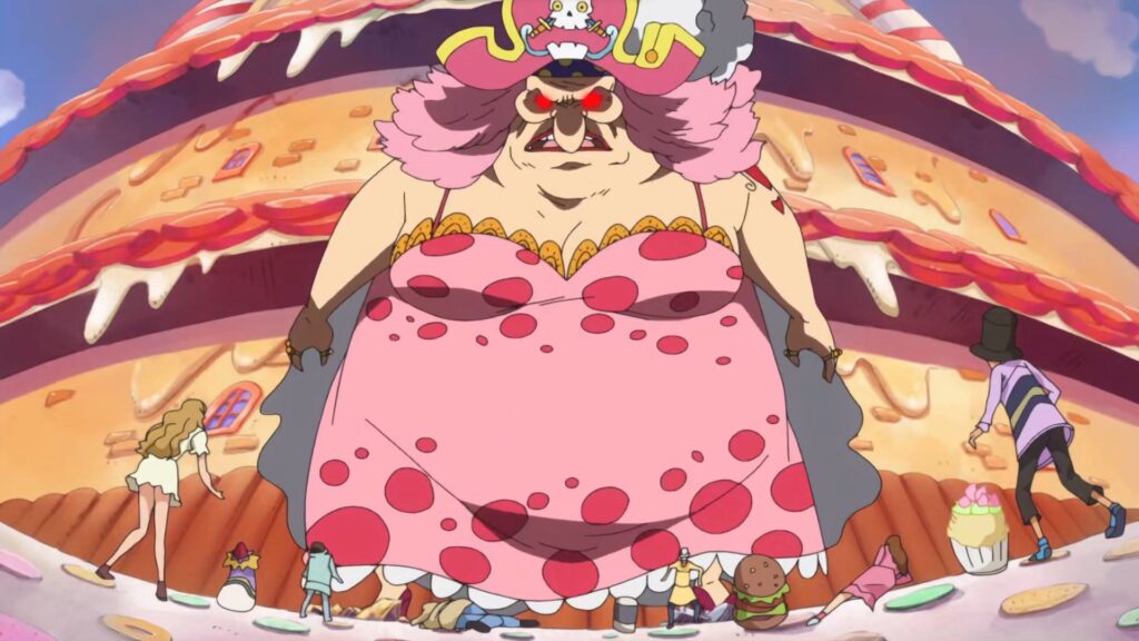 One Piece Big Mom with red eyes is angry