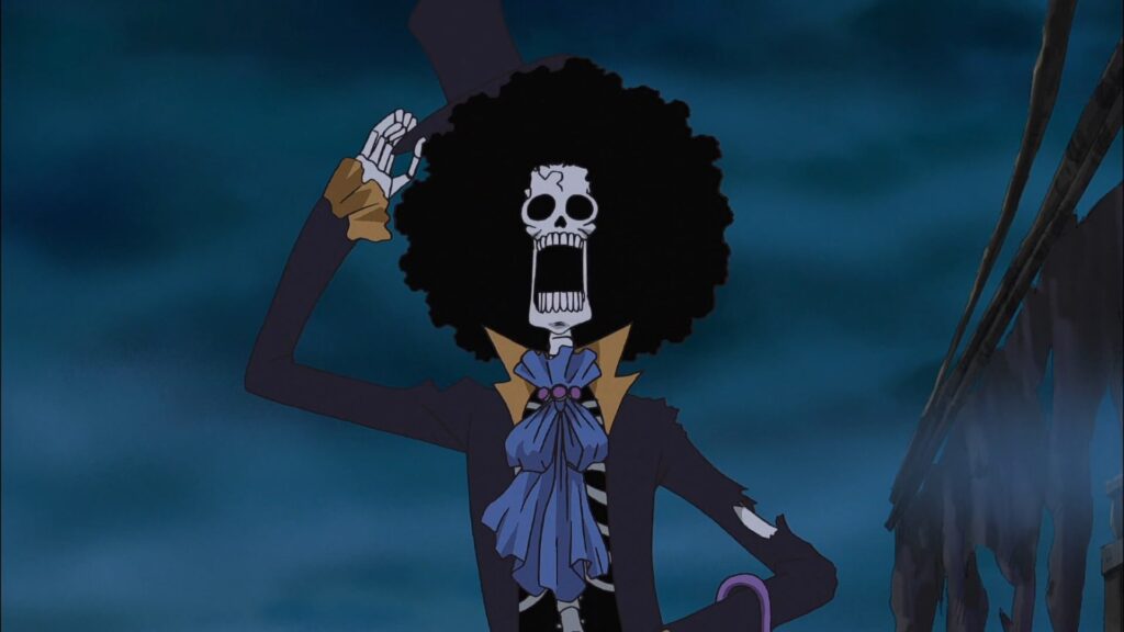 One Piece Brook is the musician of the Straw Hats.