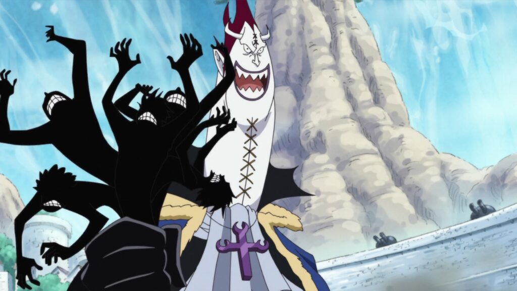 One Piece Moria holds the shadows of his enemies.