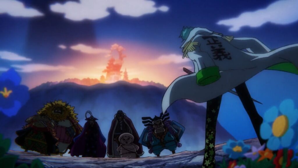 One Piece 1081 Scarrabs fight against Greenbull.