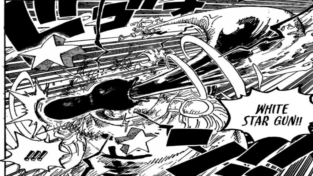 One Piece 1094 Luffy knocked Down Admiral Kizaru.