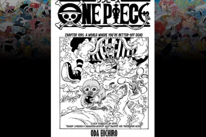 One Piece Chapter 1095 Buggy is chasing a squirrel on the Cover.