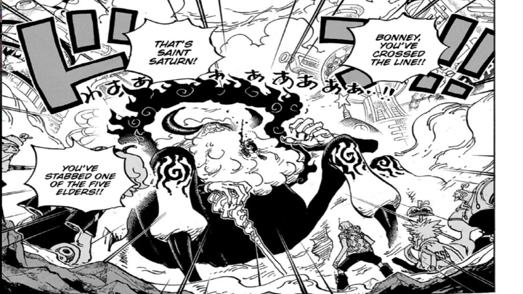 One Piece Chapter 1095 Saturn took no damage from Bonney.