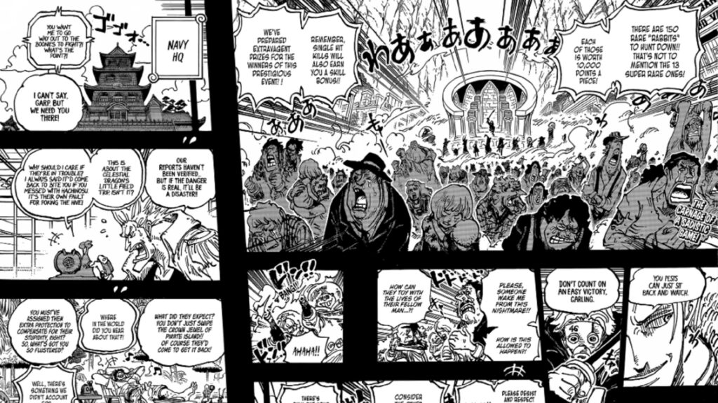 One Piece 1096 The Extermination Event started on God Valley.