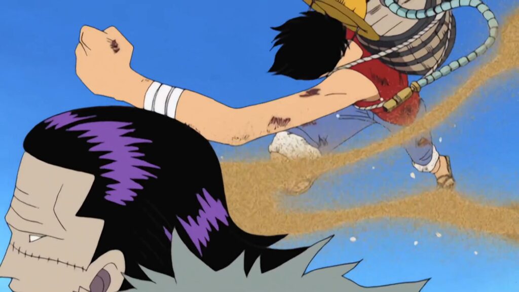 One Piece 122 The weakness of Crocodile is water or haki.