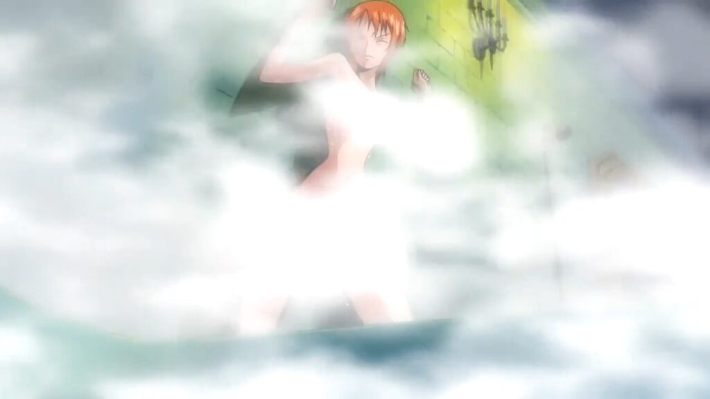 One Piece 341 Nami was attacked by an invisible man named Absalon.