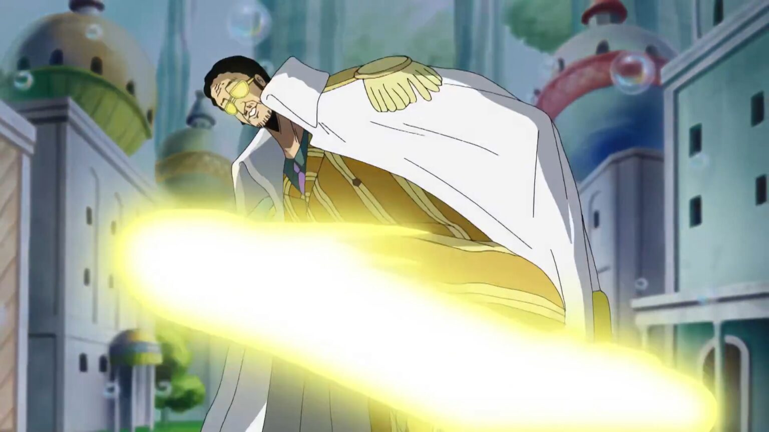 One Piece 401 Kizaru's Devil Fruit is Called Pika Pika No Mi.