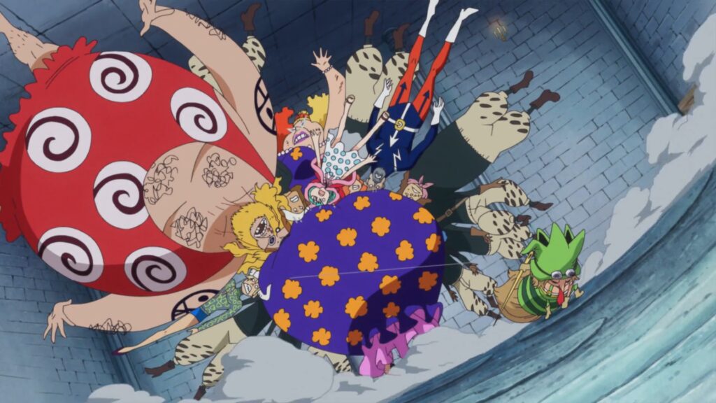 One Piece 715 Leo defeated several members of Doflamingo Pirates.