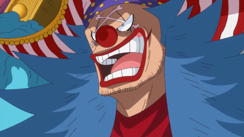 One Piece 752 Buggy is one of the Four Emperors of the Sea and the wielder of Bara Bara no Mi.