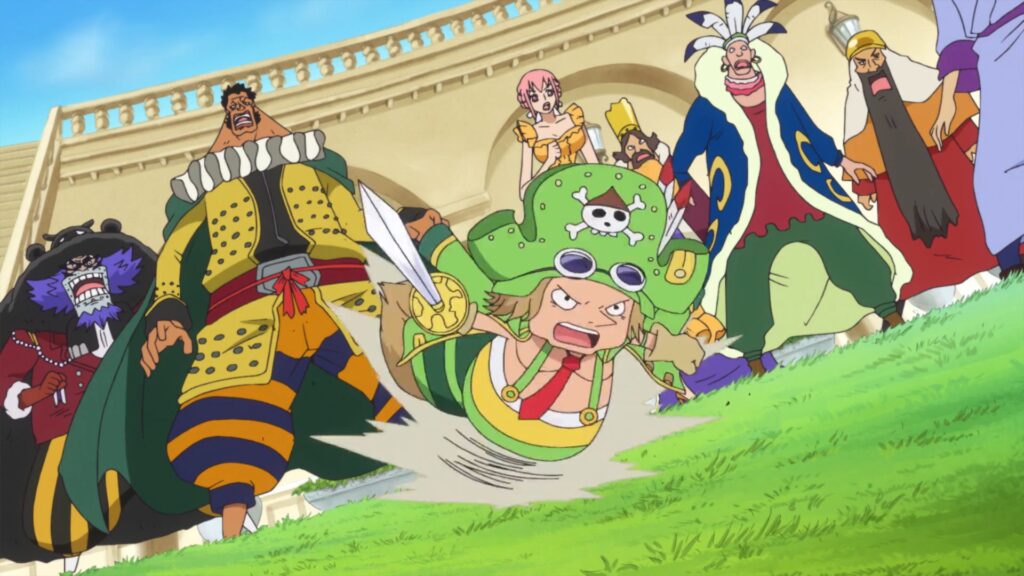 One Piece 883 Leo Charges at the Celestial Dragons.