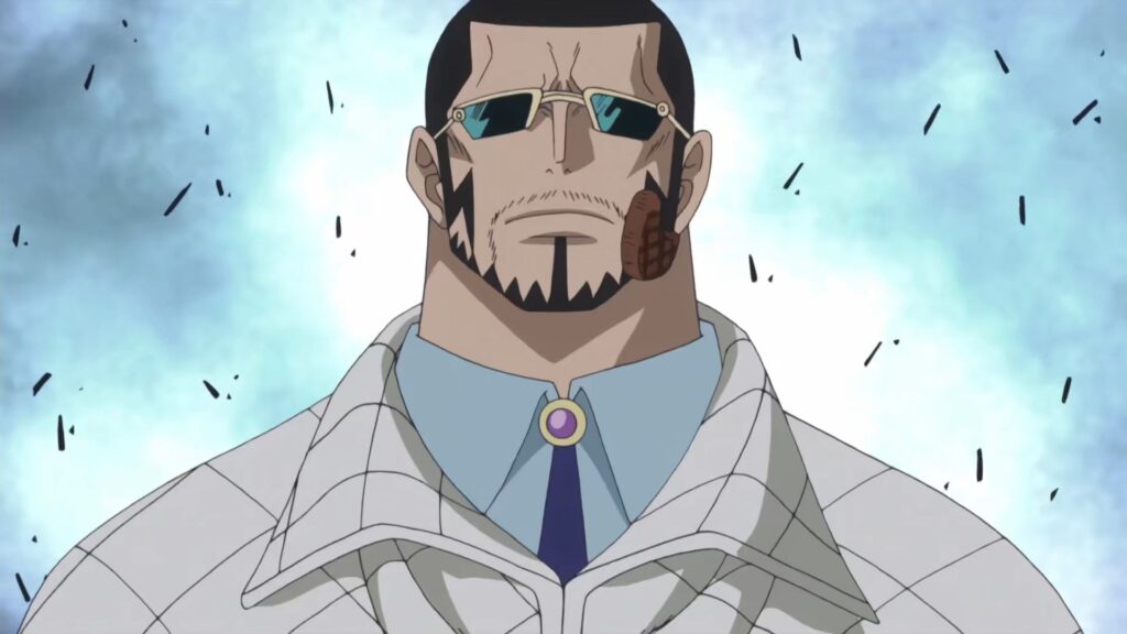 Demon Bamboo Vergo, former Marine Vice Admiral and one of the four elite officers of the Donquixote Pirates