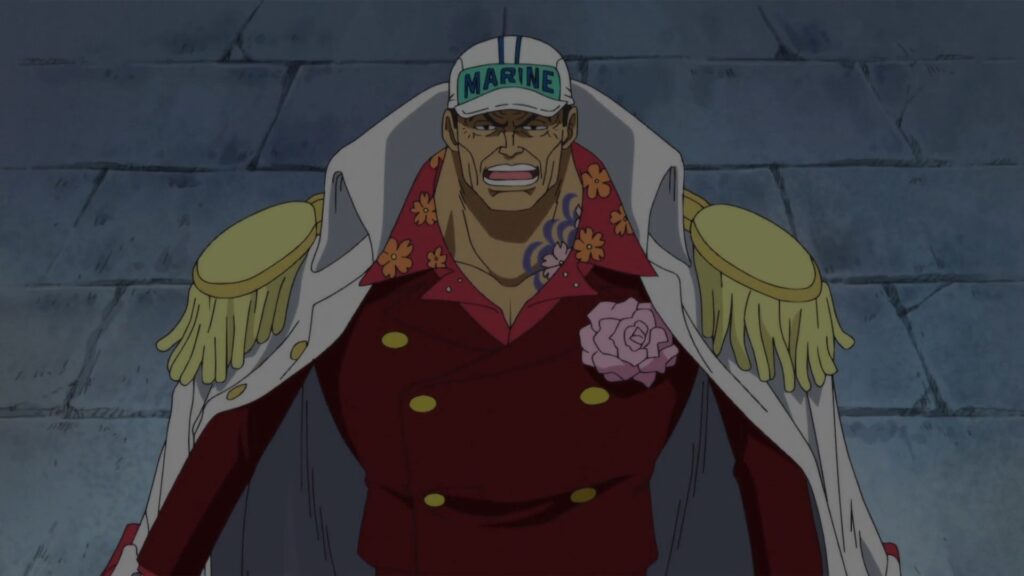 One Piece Akainu is the fleet admiral.