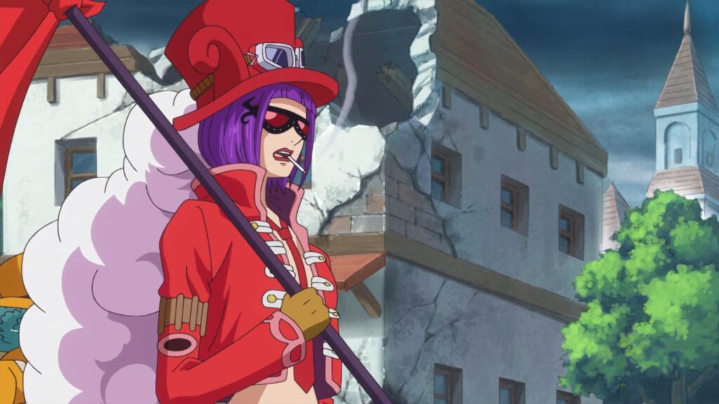 One Piece Belo Betty, the leader of the East Army and user of the Pump-pump fruit