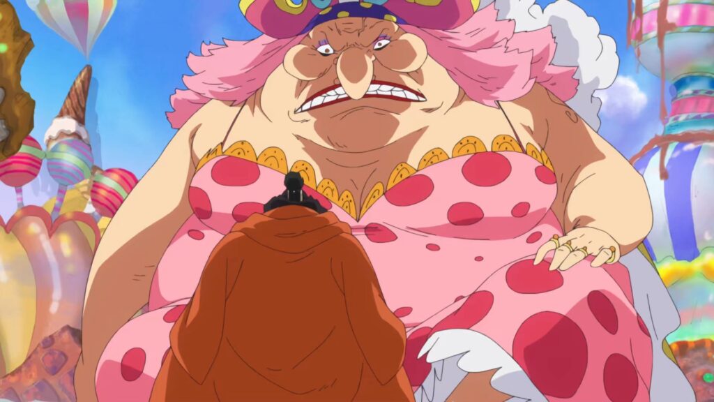 One Piece Big Mom goes into a crazy frenzy when she is hungry.