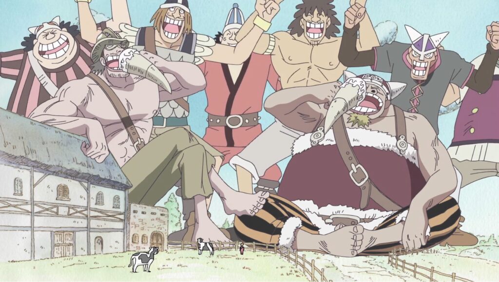 One Piece Giants are living on the island of Elbaph.