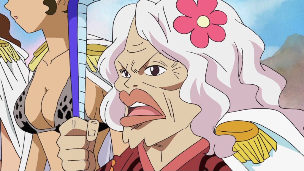 One Piece Gloriosa is the old member of Rocks Pirates which lives on Amazon Lilly.