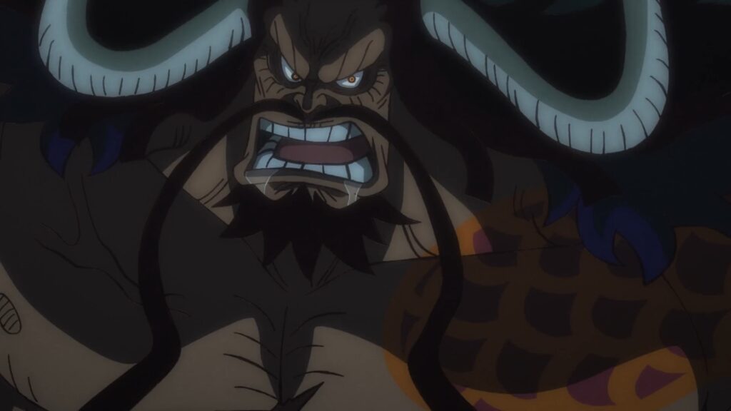 One Piece Kaido, the captain of the Beast Pirates and the user of Fish-Fish Fruit, Model: Azure Dragon