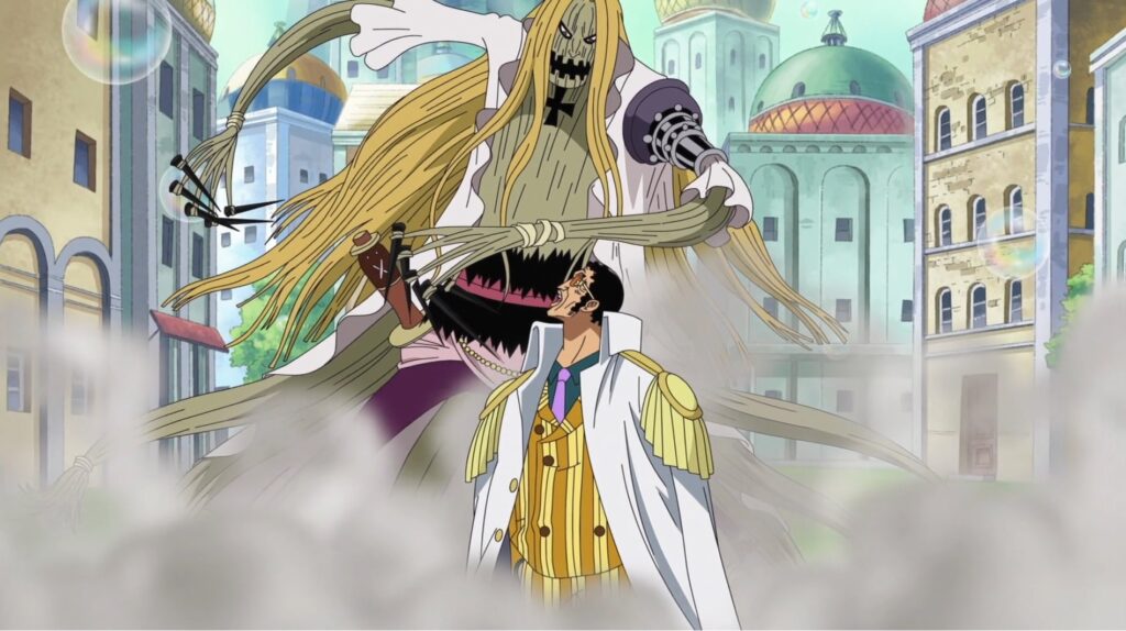 One Piece 480 Basil Hawkins tries to hit Kizaru.