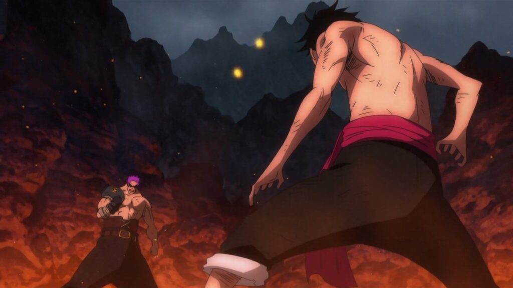 One Piece Film Z Luffy Defeated Zephyr in round two.