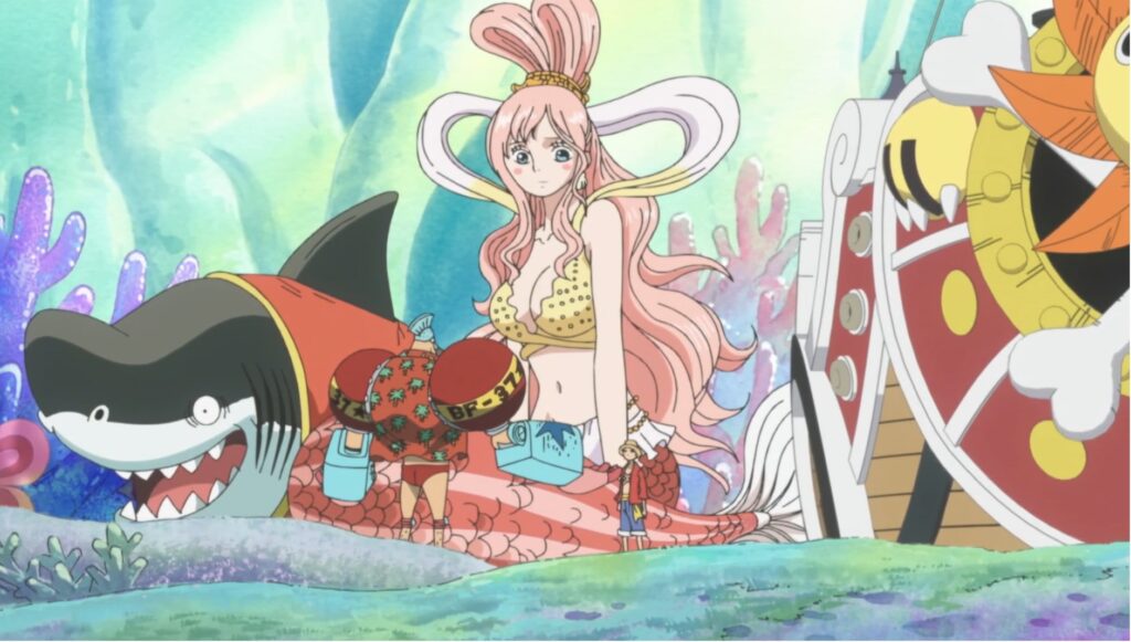 One Piece Luffy took the Ryugu Kingdom under his territory for protection.