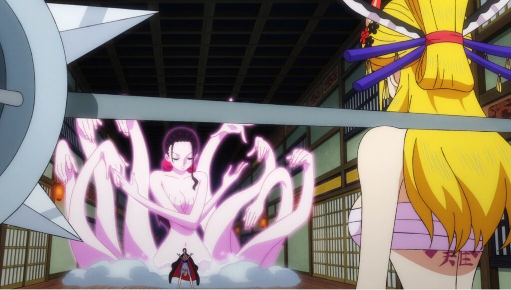 One Piece Robin can even use Fishman Karate with the Flower Flower Fruit.