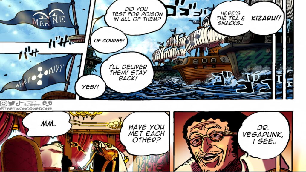 One Piece 1072 Marines arrive at Egghead Island.