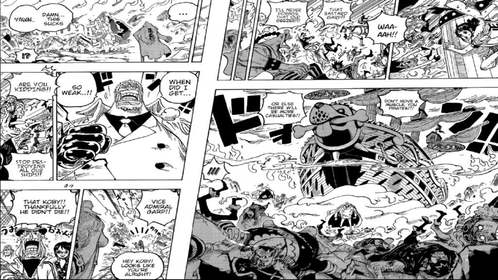 One Piece 1081 Garp goes to FUllalead Island to save Koby.