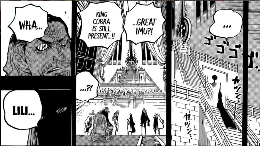 One Piece 1084 Imu sits on the throne of World Government.