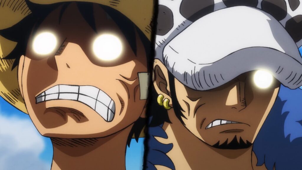 One Piece 1085 at the end of episode a nice rivality moment happens.