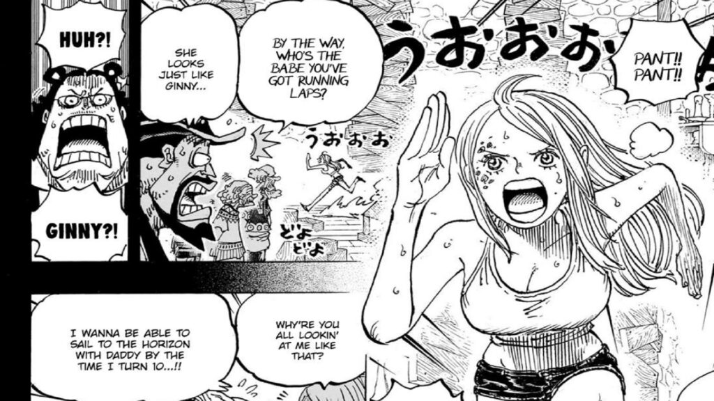 One Piece 1099 Bonney ate the Age Age fruit and looks like ginny.