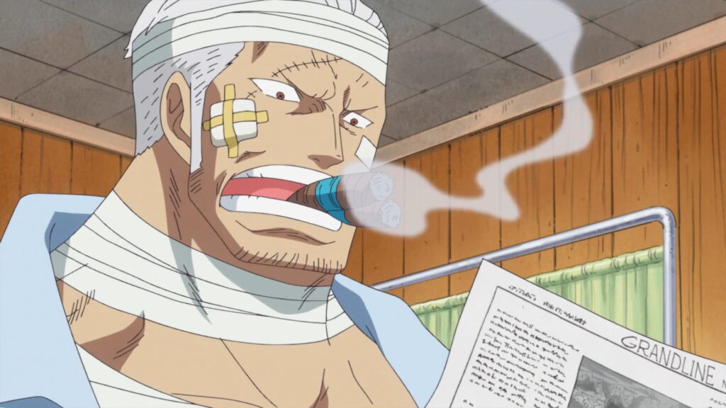 One Piece 737 Smoker was injured in Punk Hazard and is recovering.