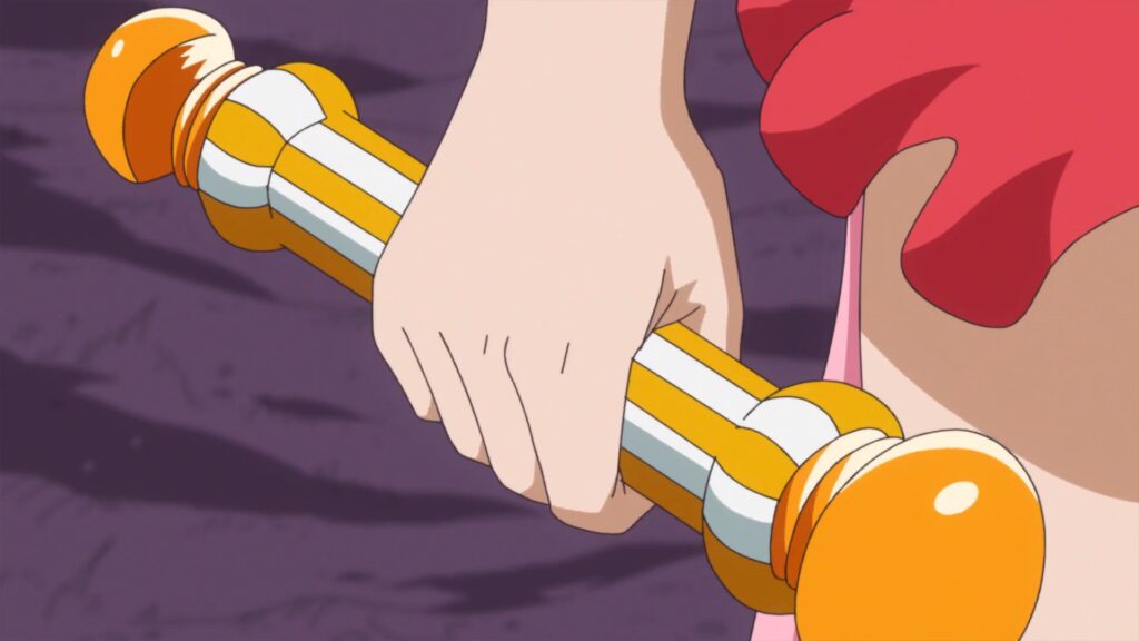 One Piece 802 Clima-tact is a weapon created by Usopp for Nami.