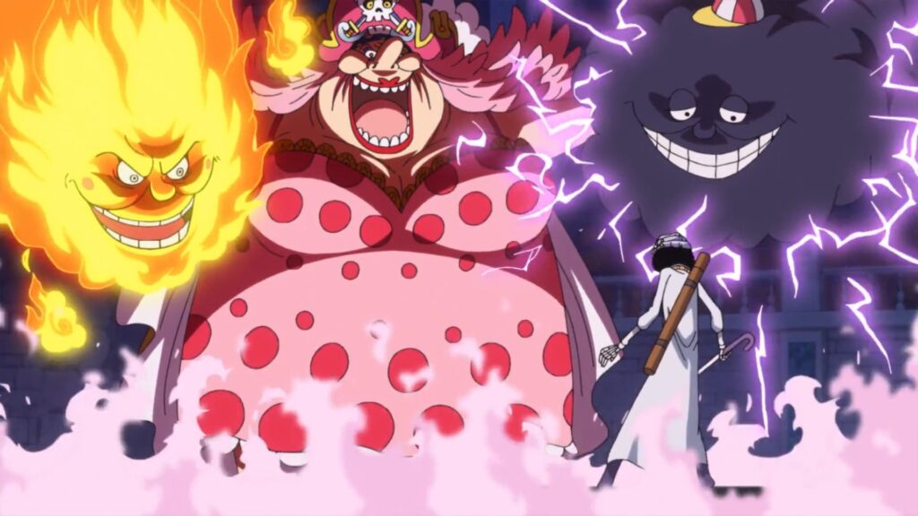 One Piece 816 Brook steals the Road Poneglyph from Big Mom.