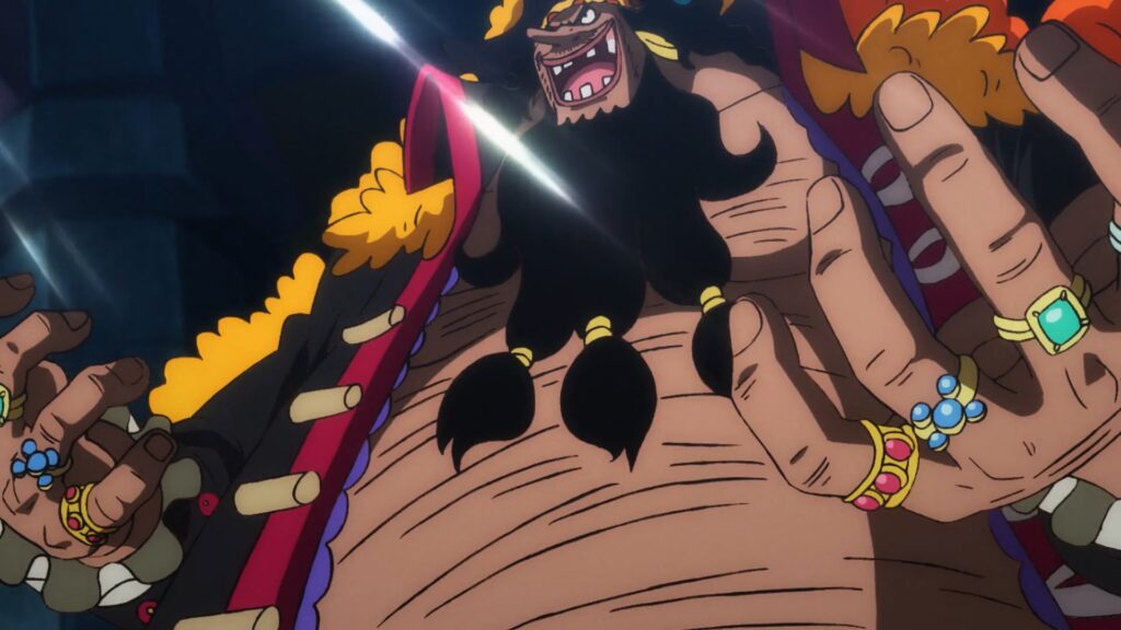 One Piece 917 Marshall D Teach is known as Blackbeard is wreaking havoc.