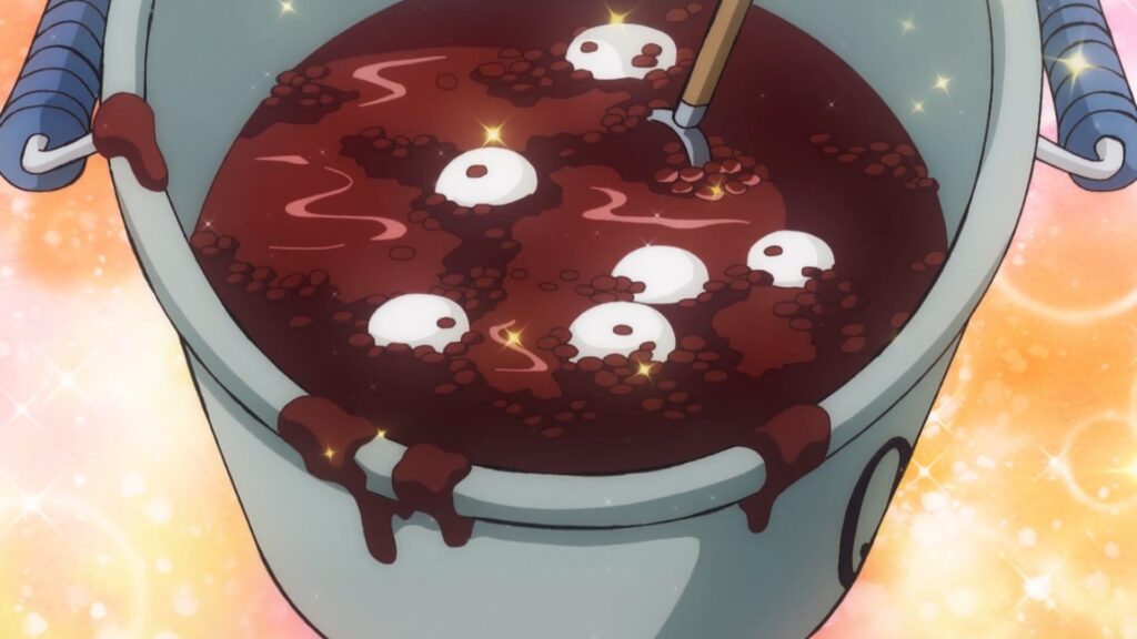 One Piece the Oshiruko is also known as the red beam soup.
