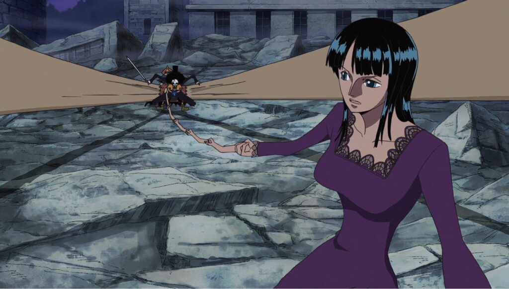 One Piece Robin proves her imagination by the usage of Hana hana no Mi.