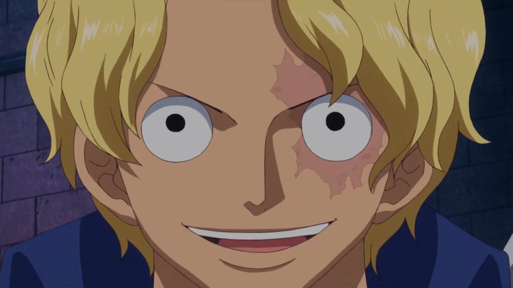 One Piece Sabo combines his advanced armament haki with the flame flame fruit.