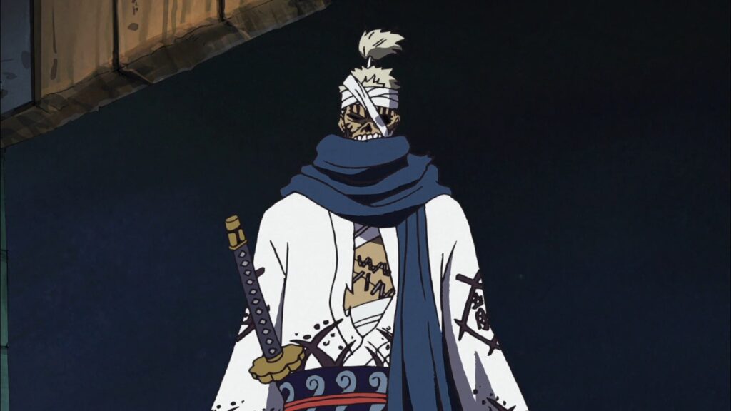 One Piece The full name of the Sword god is Shimotsuki Ryuma.